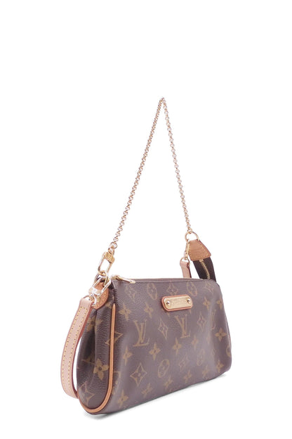 Monogram Eva Clutch on Strap Brown
