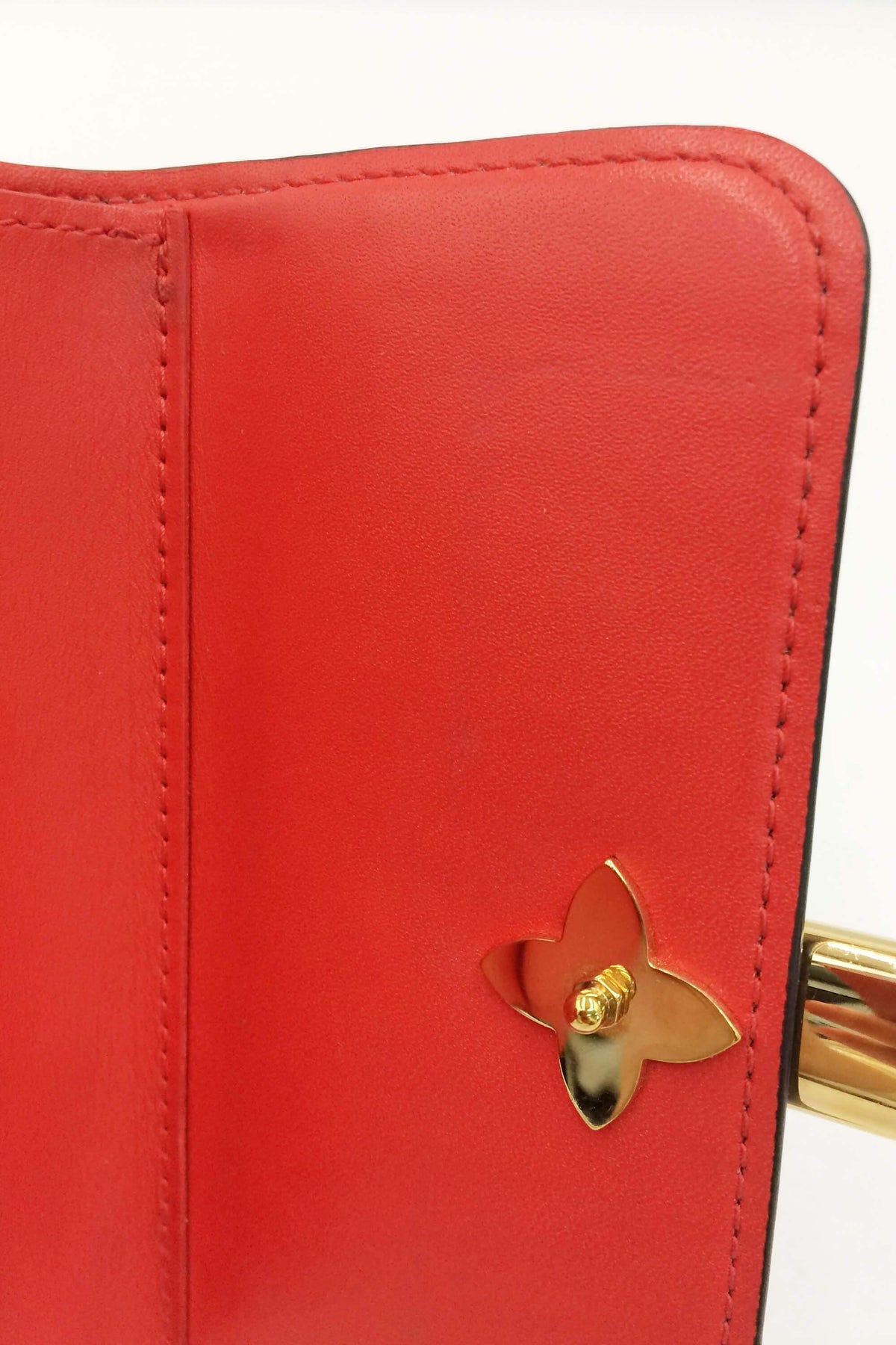 Monogram Flower Compact Wallet Red
