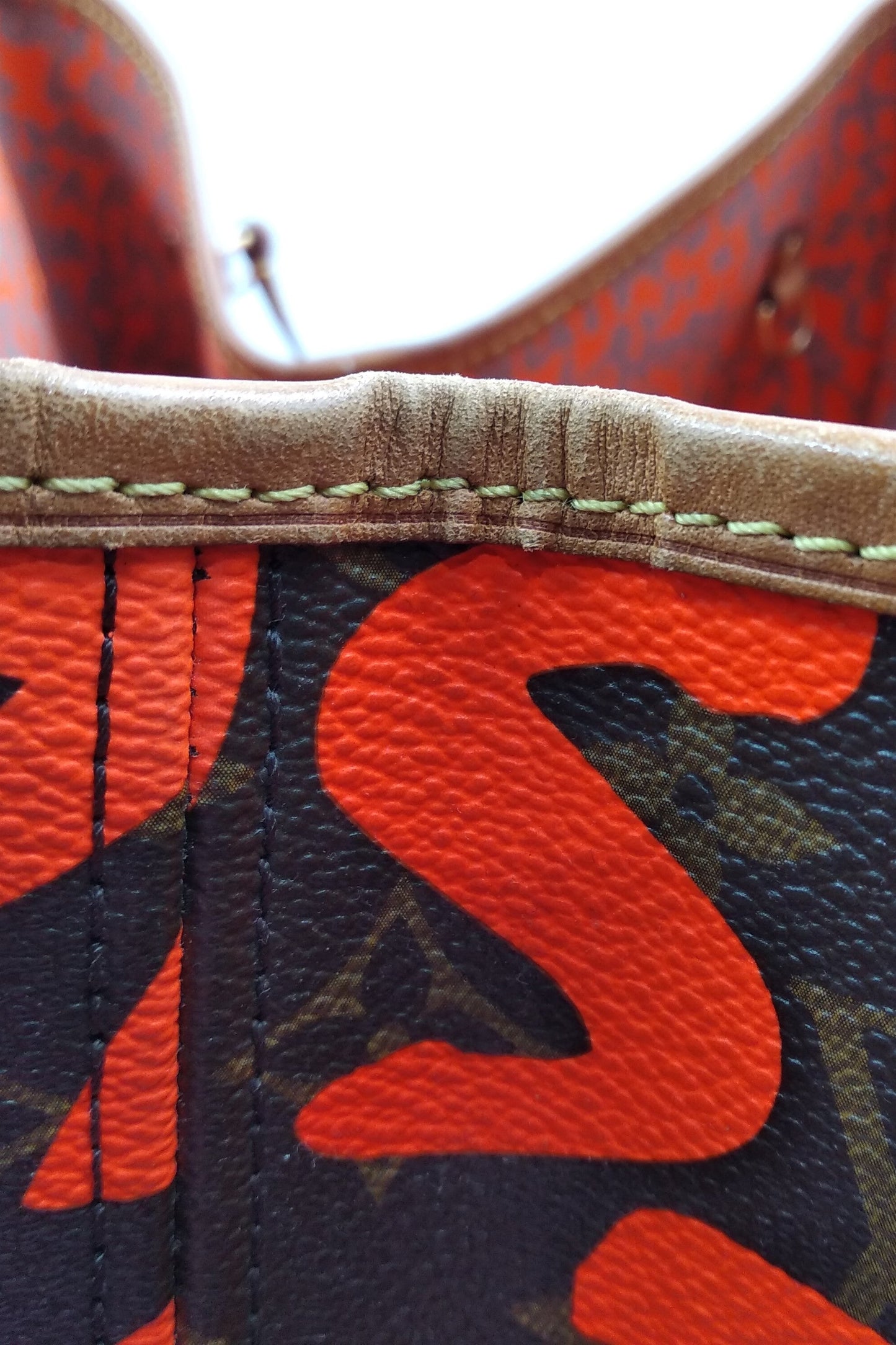 Monogram Neverfull Graffiti GM Brown Orange