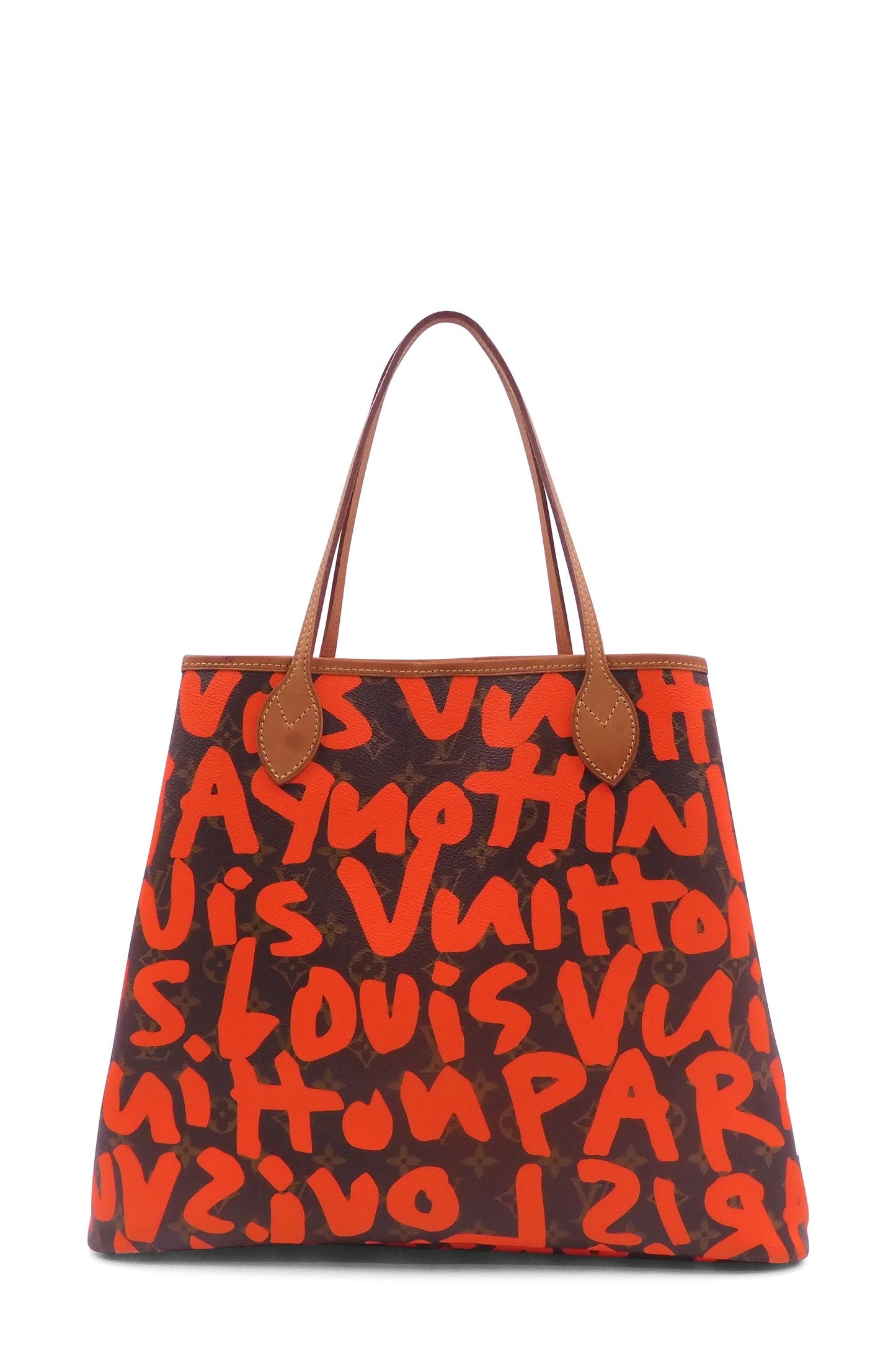 Monogram Neverfull Graffiti GM Brown Orange