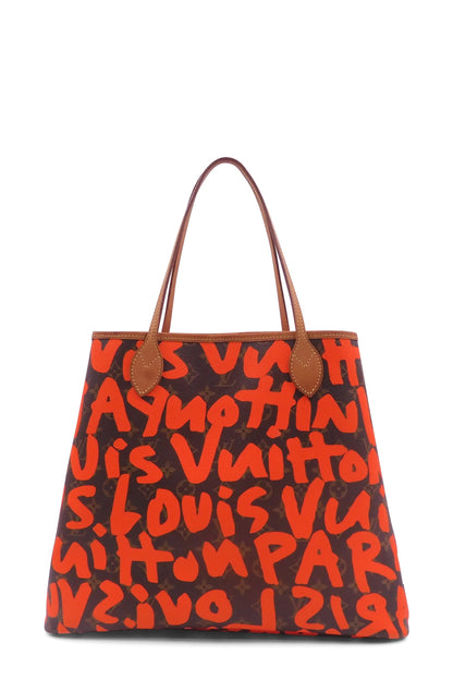 Monogram Neverfull Graffiti GM Brown Orange
