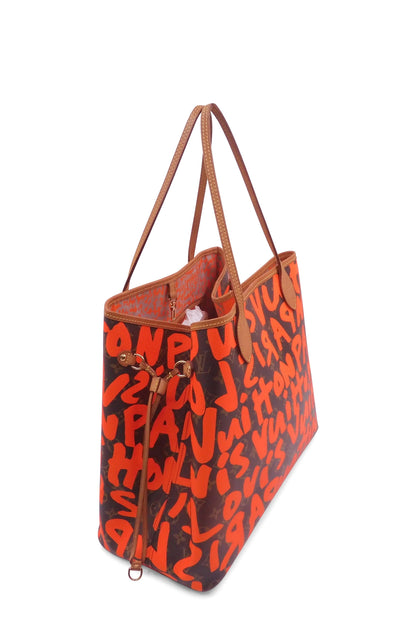 Monogram Neverfull Graffiti GM Brown Orange