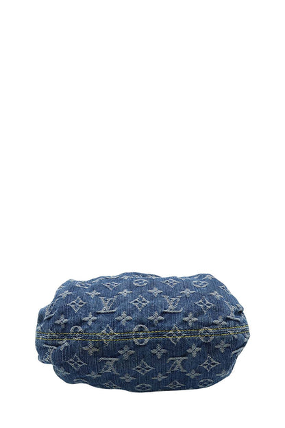 Monogram Pleaty Denim Handbag Blue