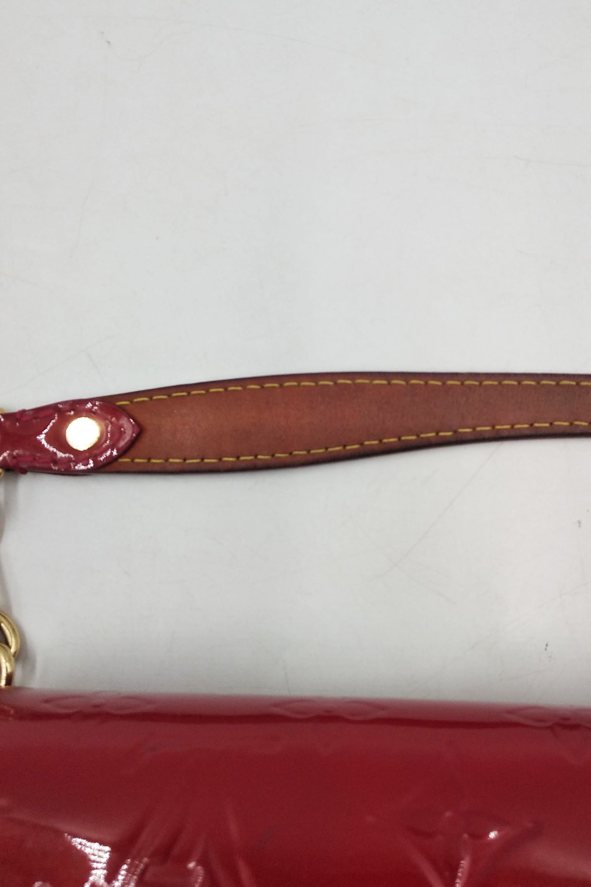 Monogram Vernis Rodeo Drive Flap Bag Red