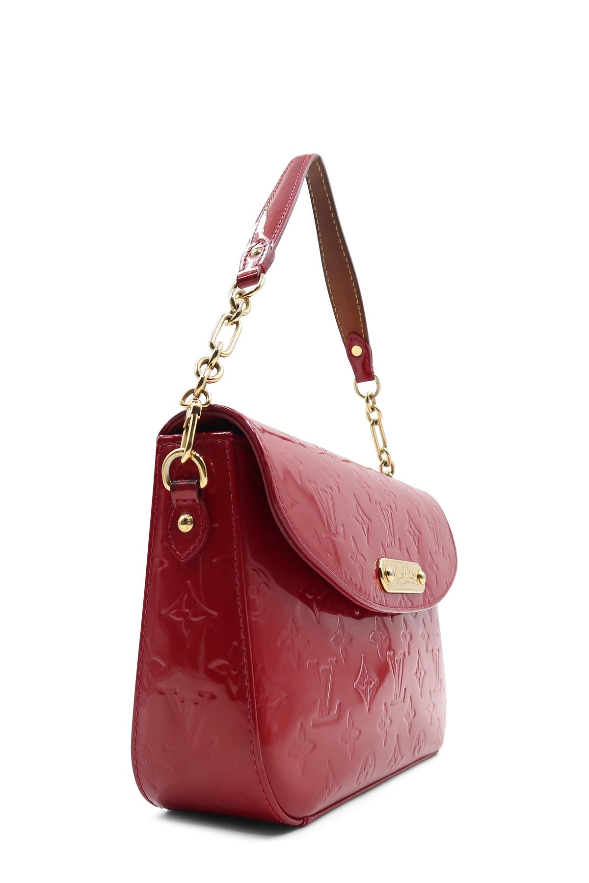 Monogram Vernis Rodeo Drive Flap Bag Red