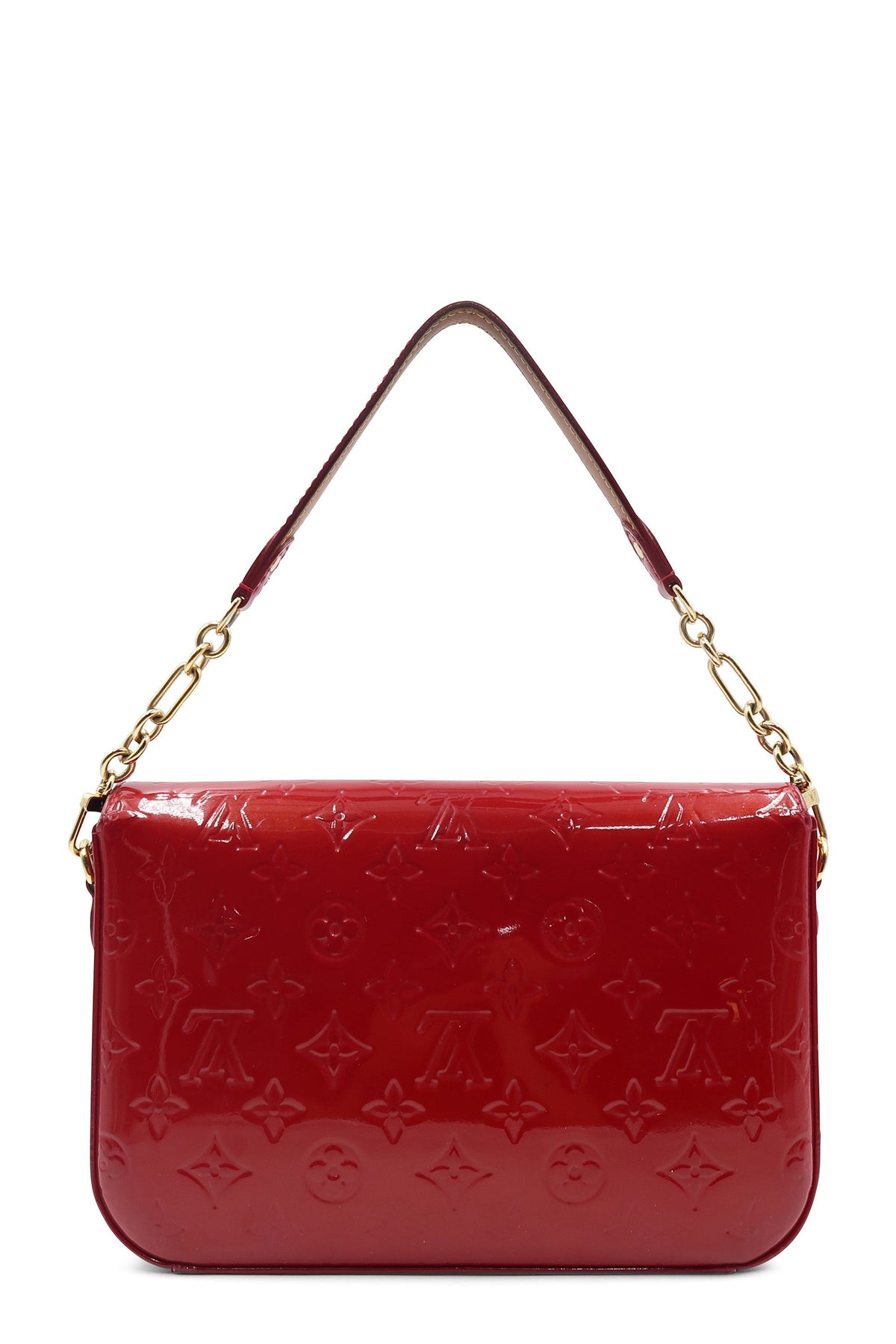 Monogram Vernis Rodeo Drive Flap Bag Red
