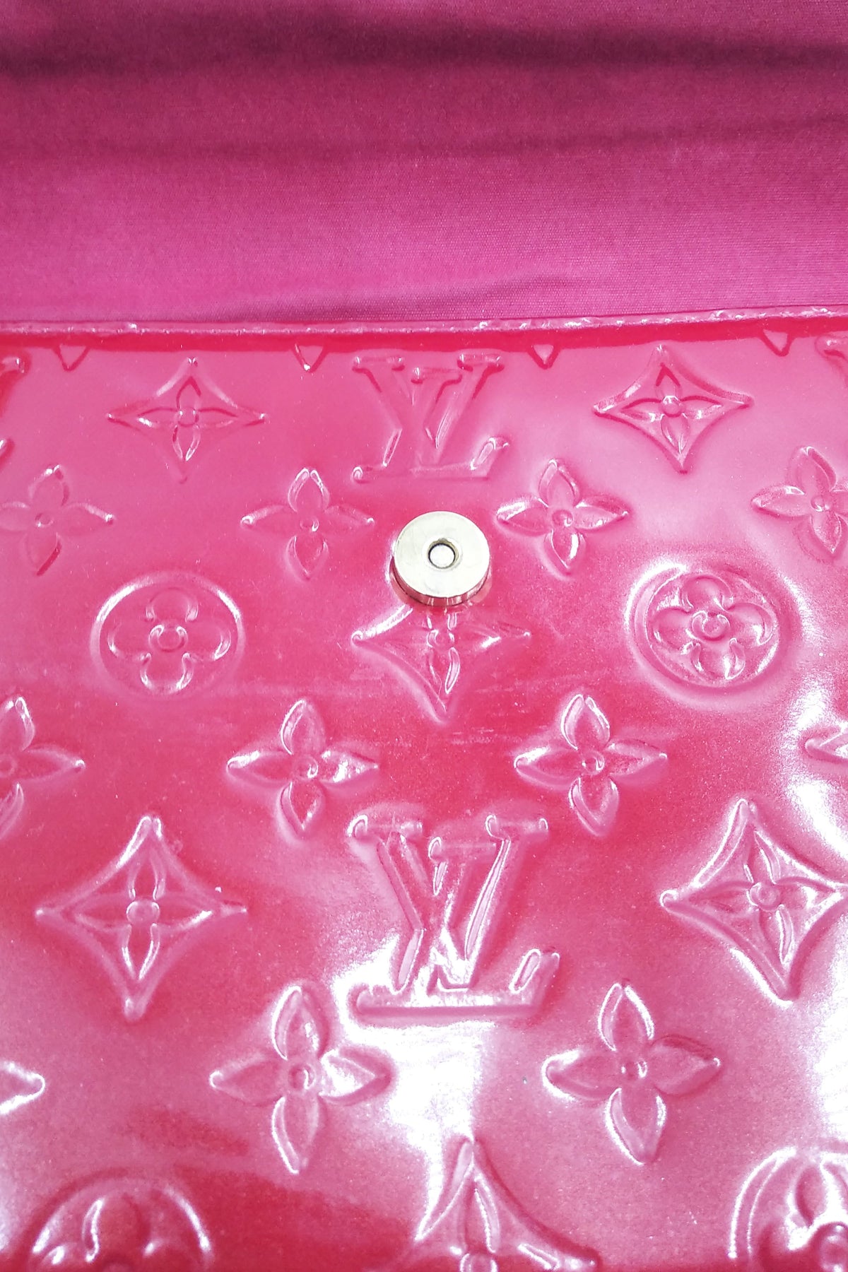Monogram Vernis Rodeo Drive Flap Bag Red