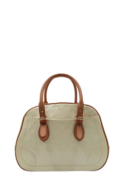 Monogram Vernis Summit Drive Bag Cream Brown