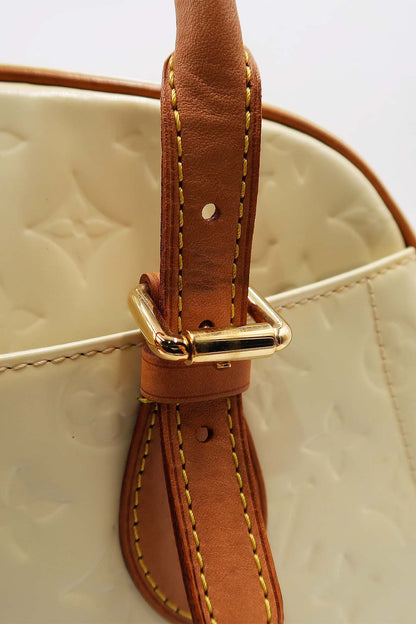 Monogram Vernis Summit Drive Bag Cream Brown