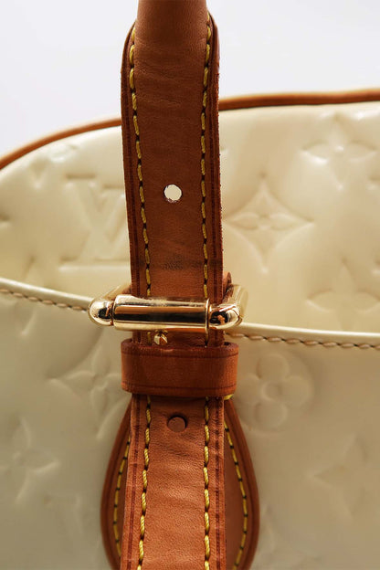 Monogram Vernis Summit Drive Bag Cream Brown