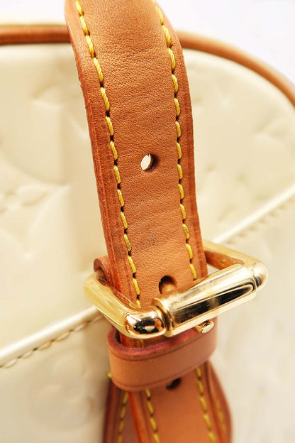 Monogram Vernis Summit Drive Bag Cream Brown
