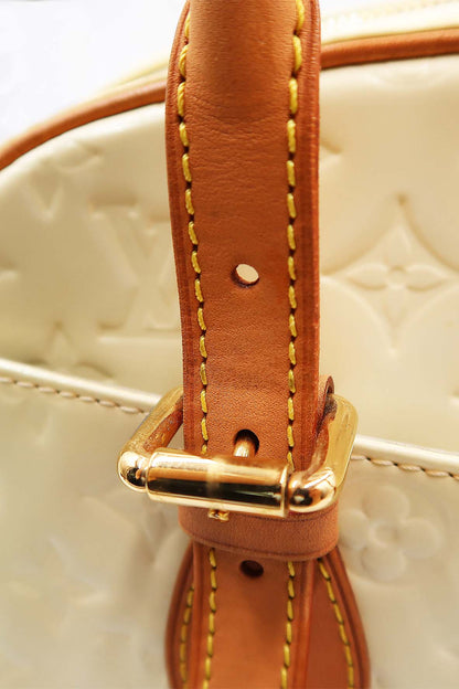 Monogram Vernis Summit Drive Bag Cream Brown