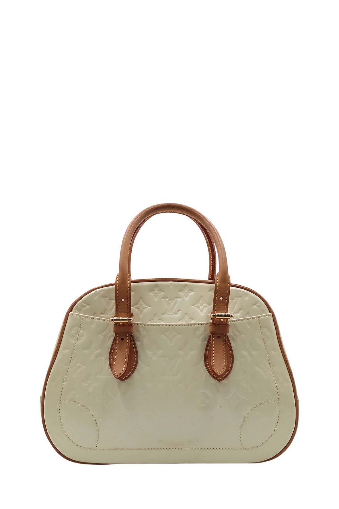 Monogram Vernis Summit Drive Bag Cream Brown