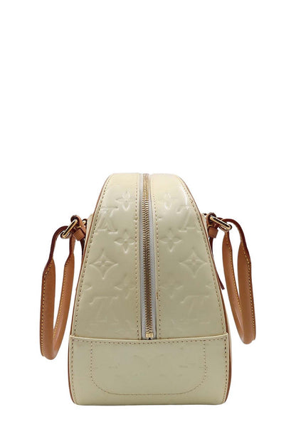 Monogram Vernis Summit Drive Bag Cream Brown