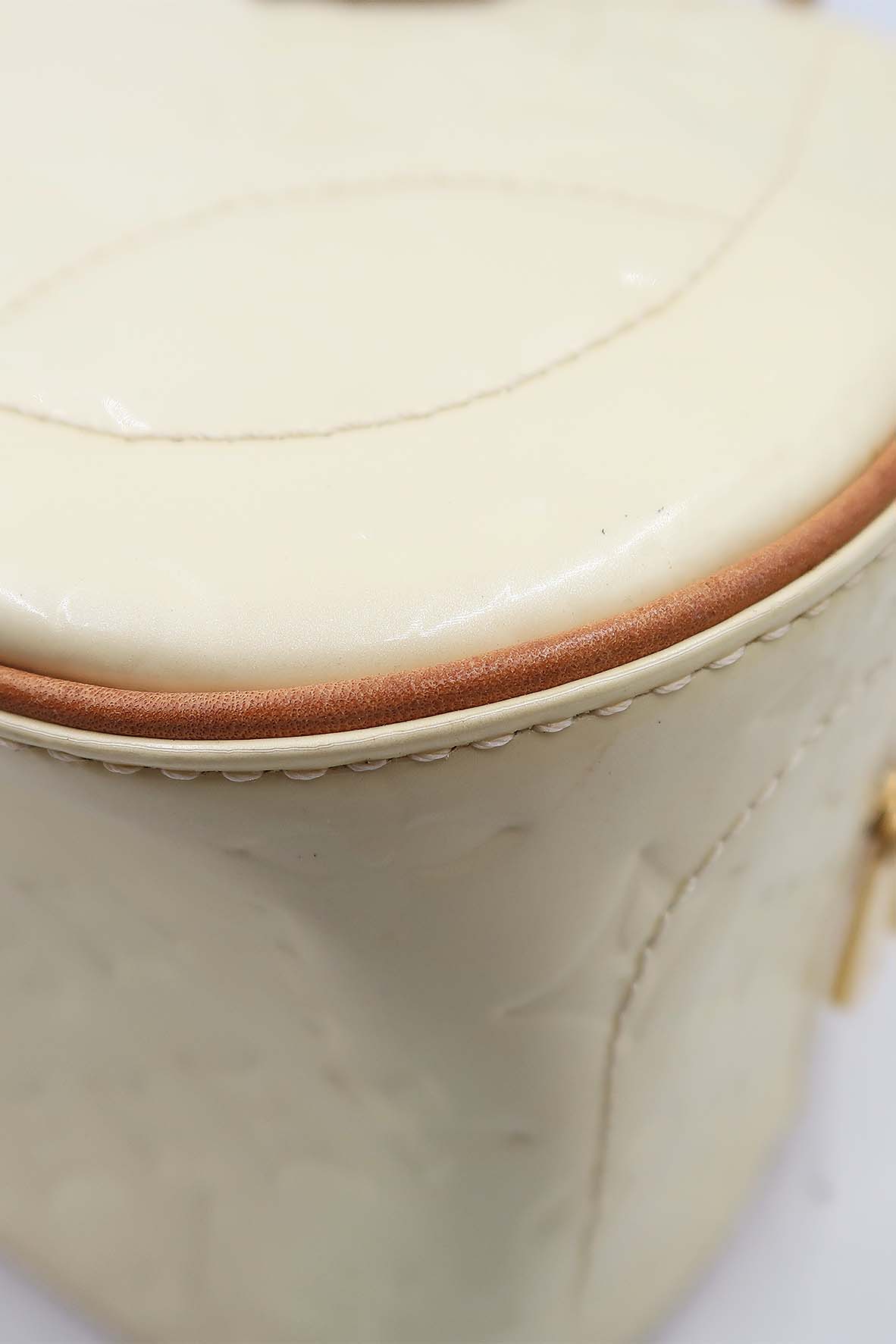 Monogram Vernis Summit Drive Bag Cream Brown