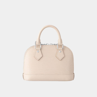 Louis Vuitton Nano Alma Handbag Epi Cowhide Leather, Quartz, Front