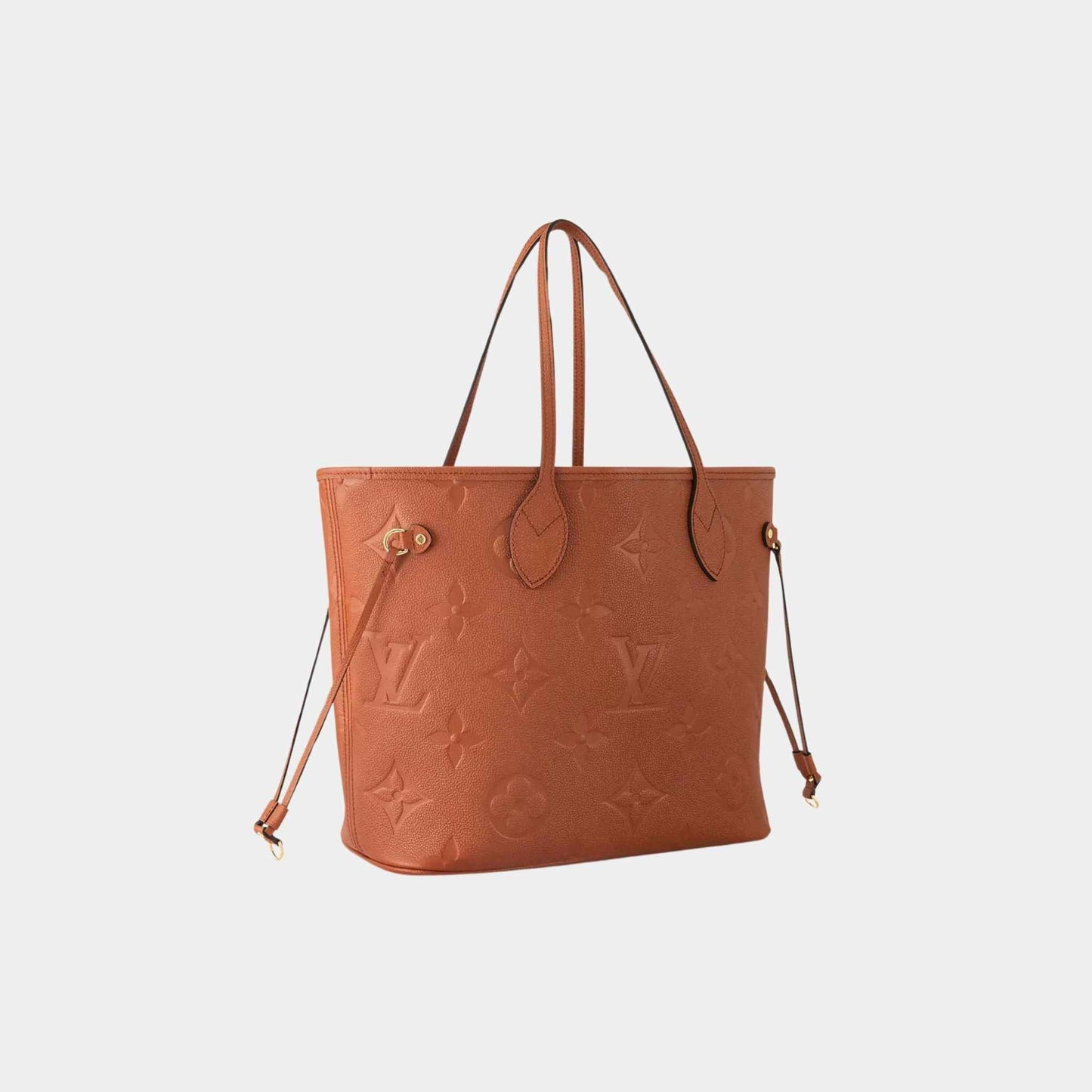 Neverfull MM Embossed Grained Cowhide Leather Handbag