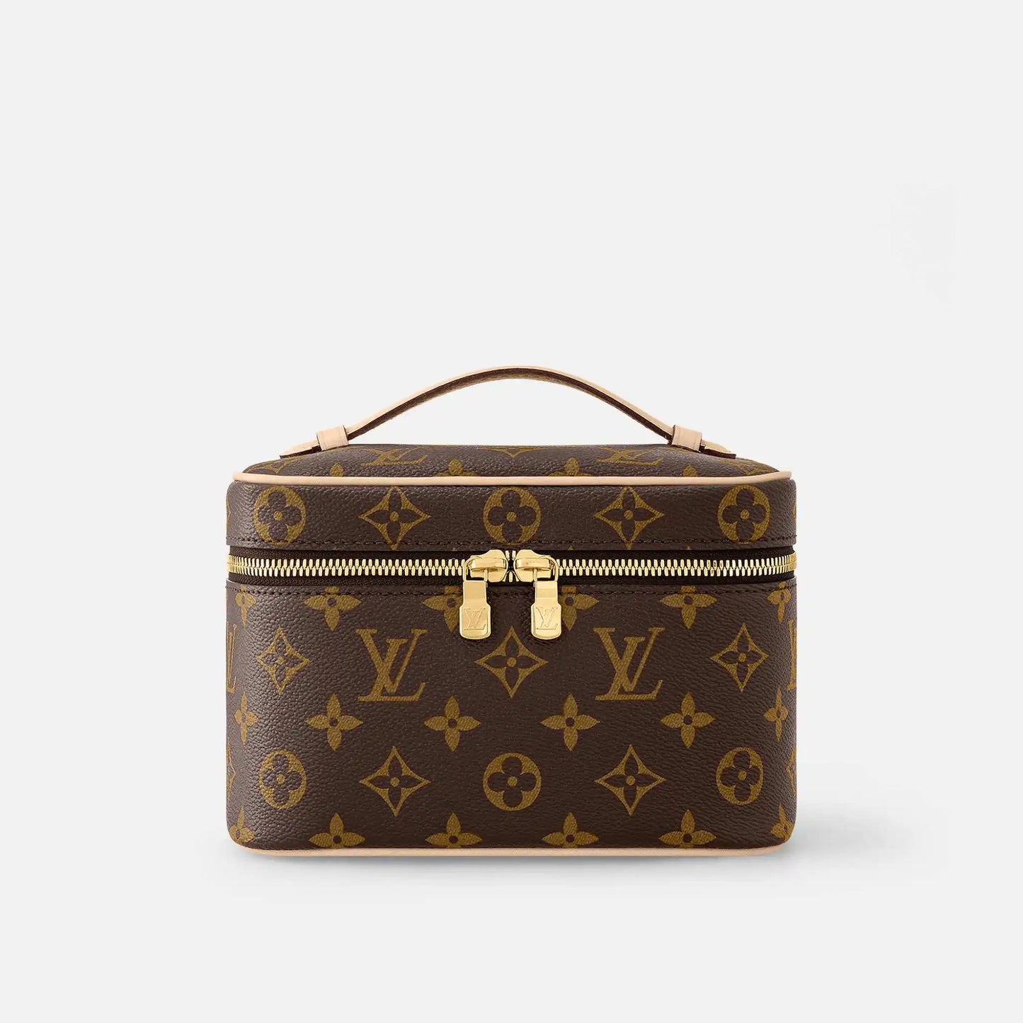 Louis Vuitton Nice Mini Handbag Monogram Canvas, Beige, Front