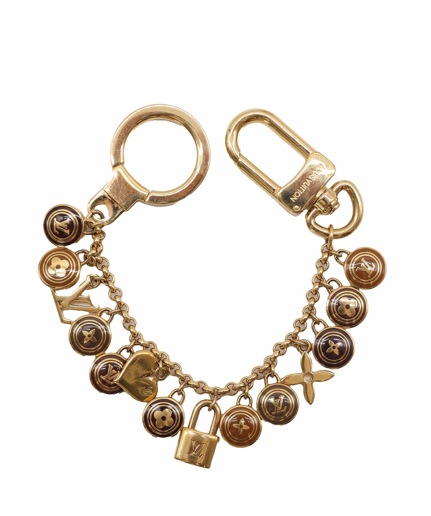 LOUIS VUITTON Porte Cles Chainne Pastille Bag Charm Gold M65386 LV Auth am1035g DXBV0119