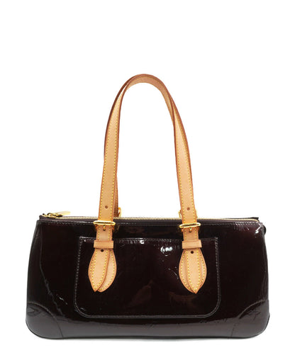 Patent Vernis Rosewood Avenue Shoulder Bag Brown