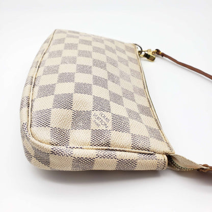 Louis Vuitton Pochette /Wristlet Damier Azur HandBag