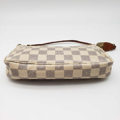 Louis Vuitton Pochette /Wristlet Damier Azur HandBag