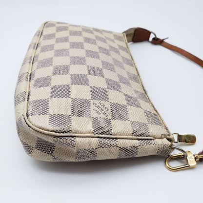 Louis Vuitton Pochette /Wristlet Damier Azur HandBag