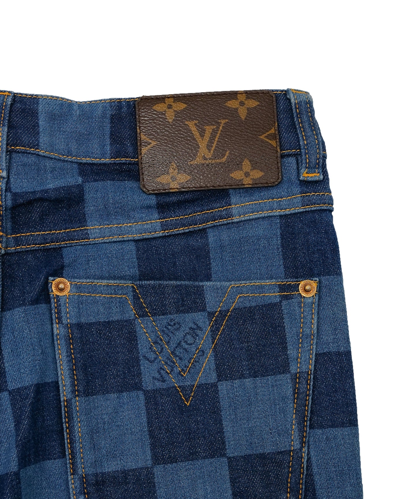 Louis Vuitton Damier jeans denim blue RJC3195