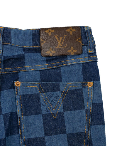 Louis Vuitton Damier jeans denim blue RJC3195