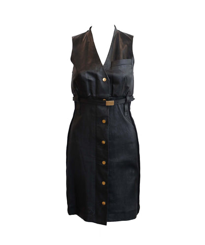 Louis Vuitton Leather Dress 36 ASC5813