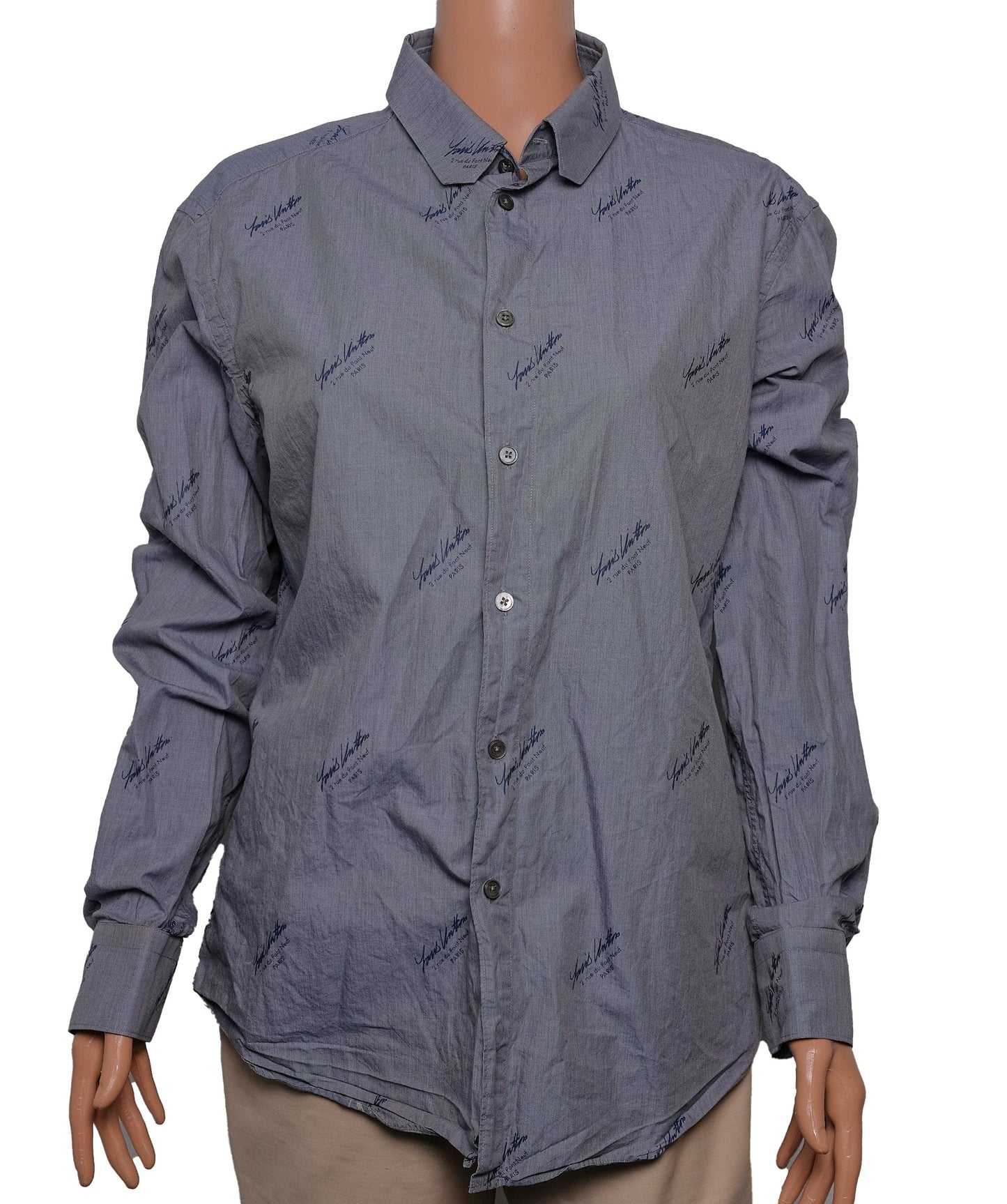 Louis Vuitton shirt  for men  Grey RJC3304