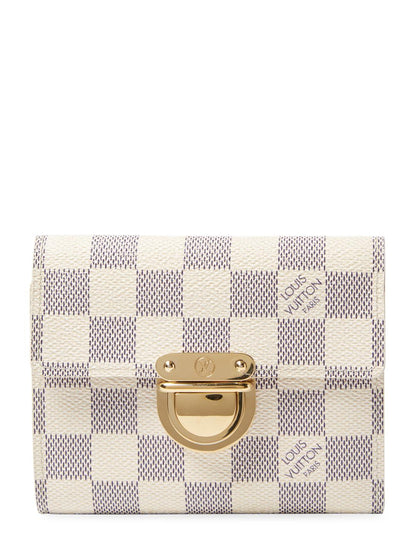 Louis Vuitton Damier Azur Portefeuille Kola Compact Wallet