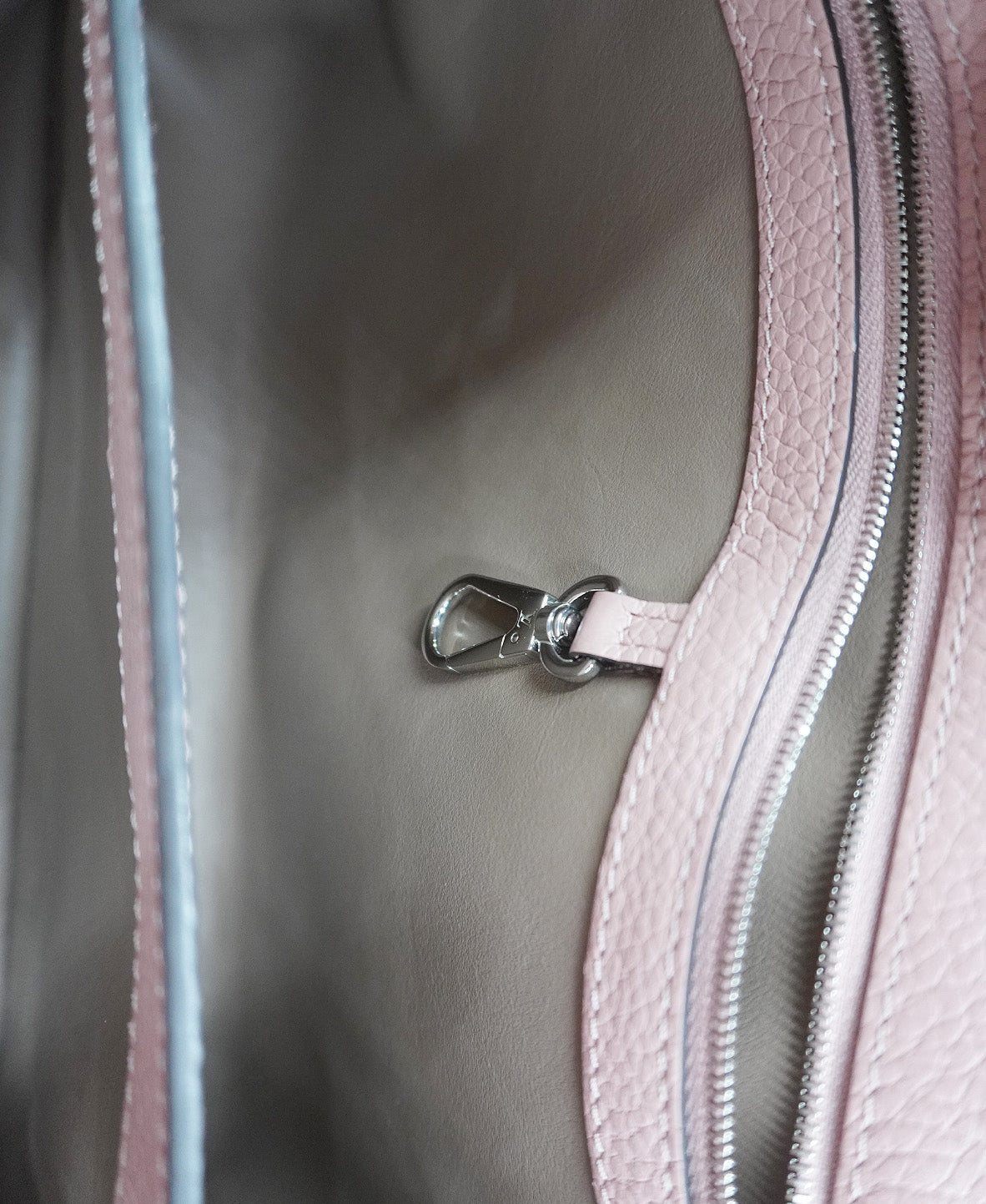 Python-Trimmed Taurillon Capucines MM Baby Pink