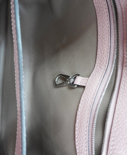 Python-Trimmed Taurillon Capucines MM Baby Pink