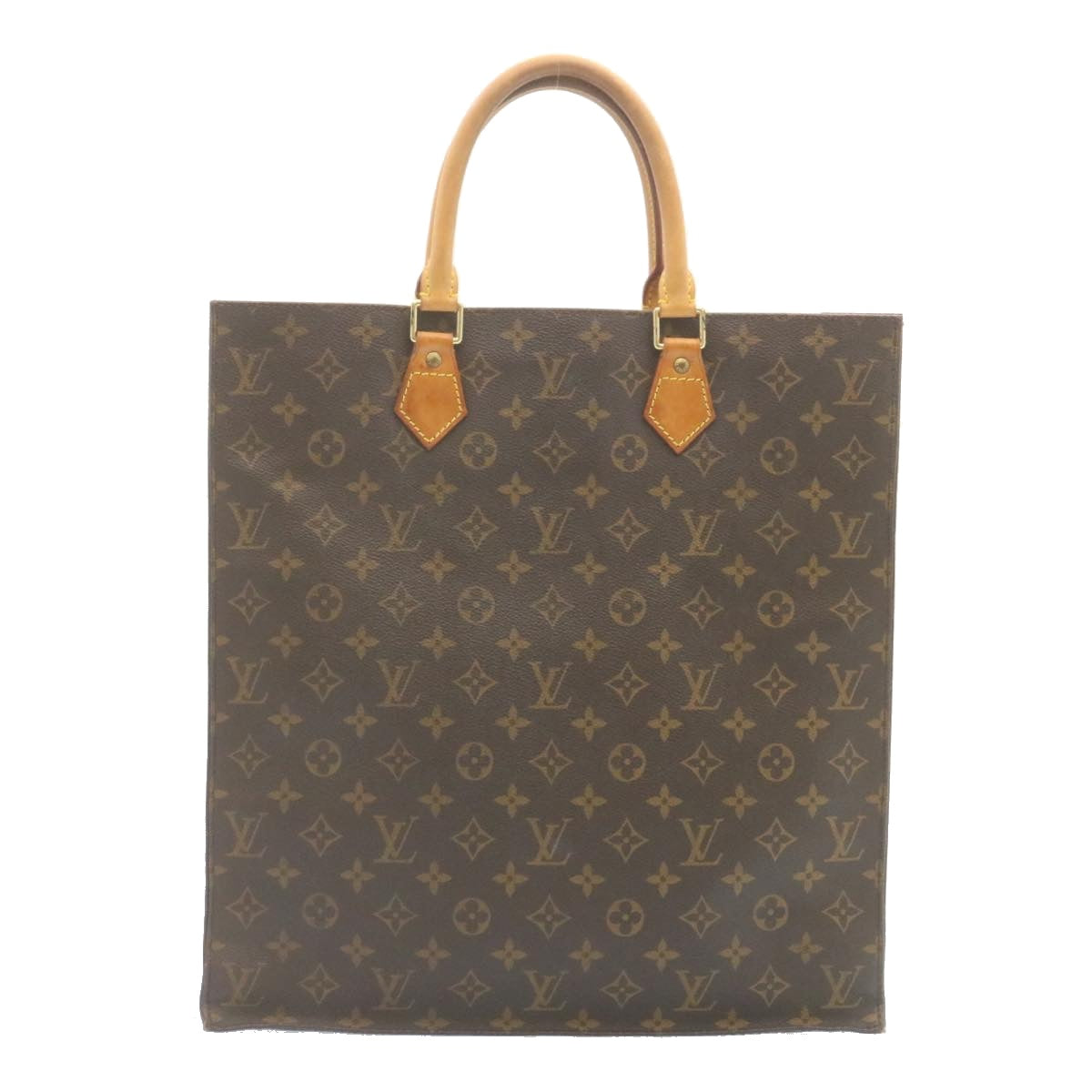 LOUIS VUITTON Monogram Sac Plat Hand Bag M51140 LV lt256