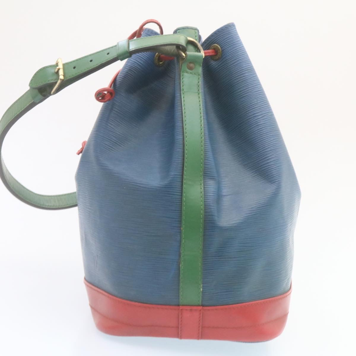 LOUIS VUITTON Epi Tricolor Noe Shoulder Bag Blue Red Green M44082 LV lt292