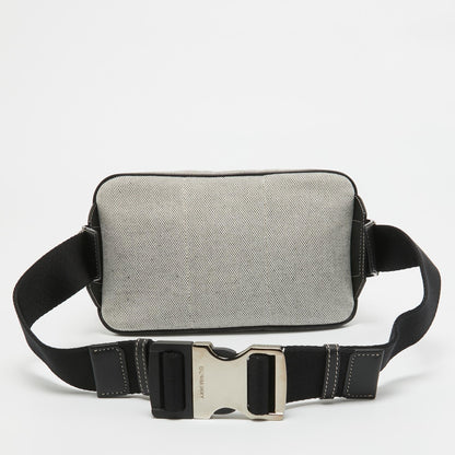 Burberry Grey/Black Canvas and Leather West Belt Bag