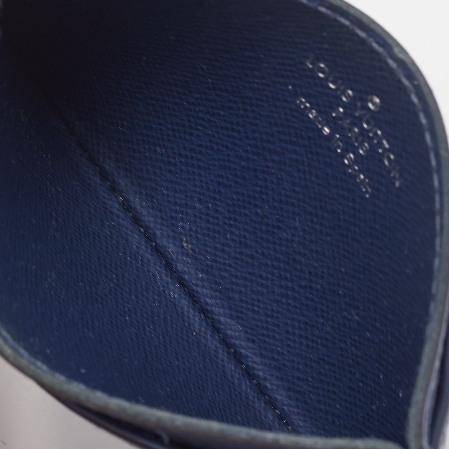 LOUIS VUITTON Indigo Epi Leather Card Holder