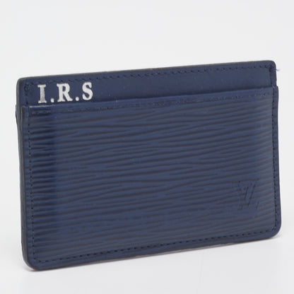 LOUIS VUITTON Indigo Epi Leather Card Holder