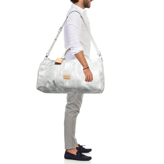 LOUIS VUITTON Damier Salt Canvas Keepall 50 Bandouliere Bag