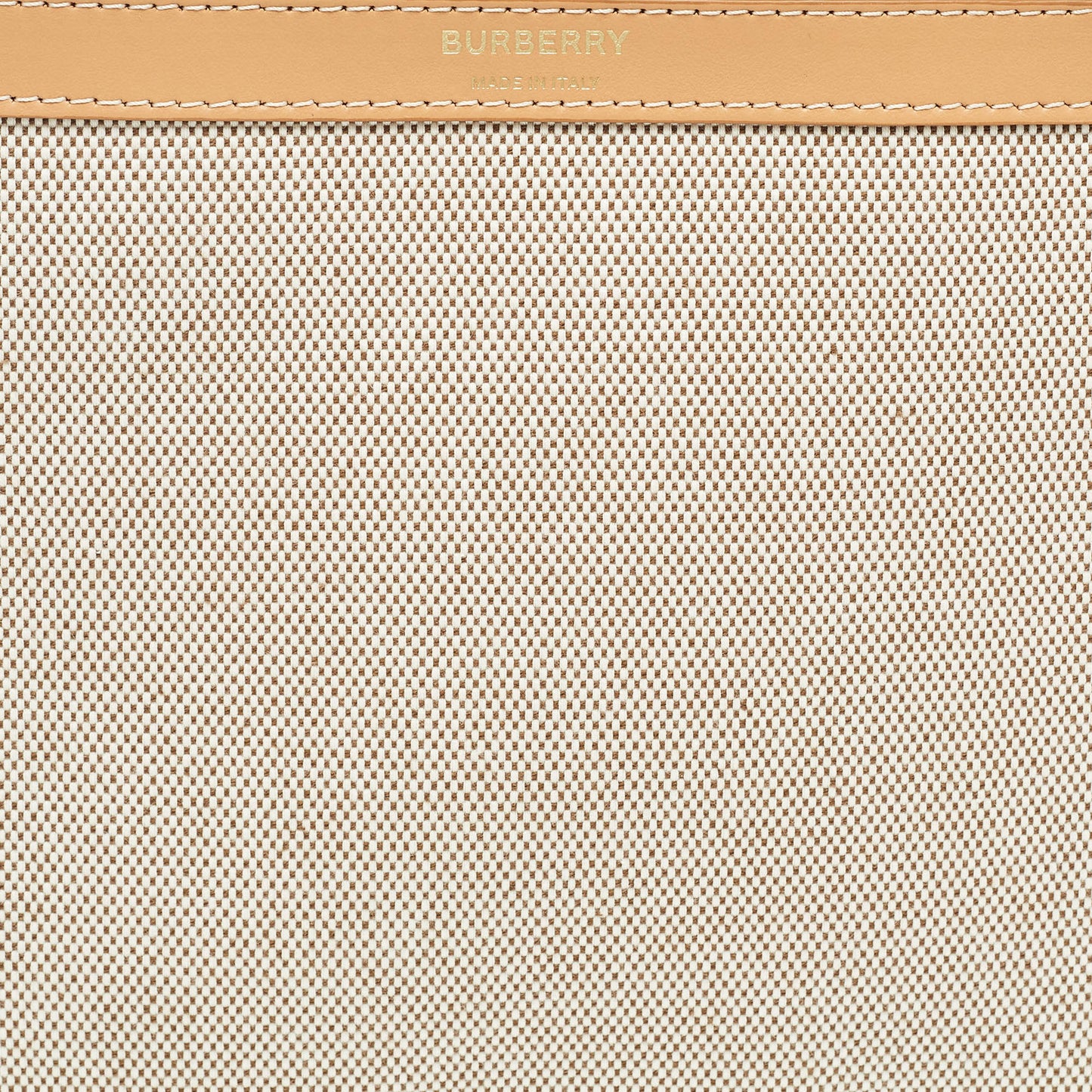 BURBERRY Beige/Tan Canvas and Leather Wristlet Pouch
