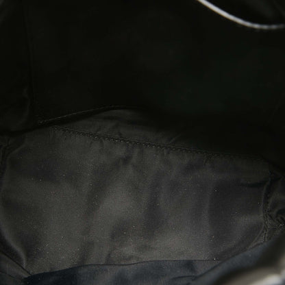 BURBERRY Black Quilted Check Leather Small Lola Bucket Bag