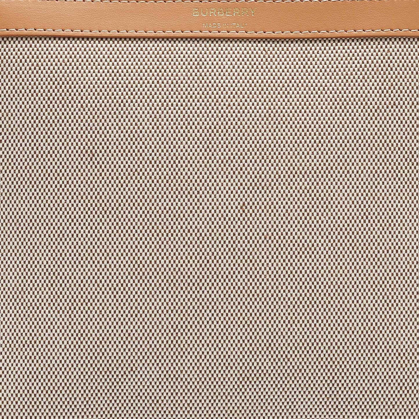 BURBERRY Beige/Tan Canvas and Leather Wristlet Pouch