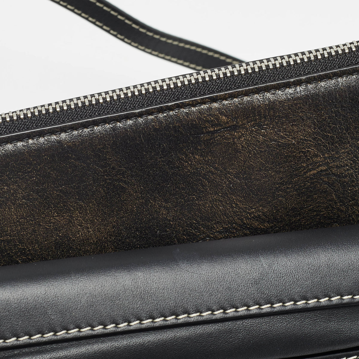 BURBERRY Black Leather Mini Double Olympia Bag