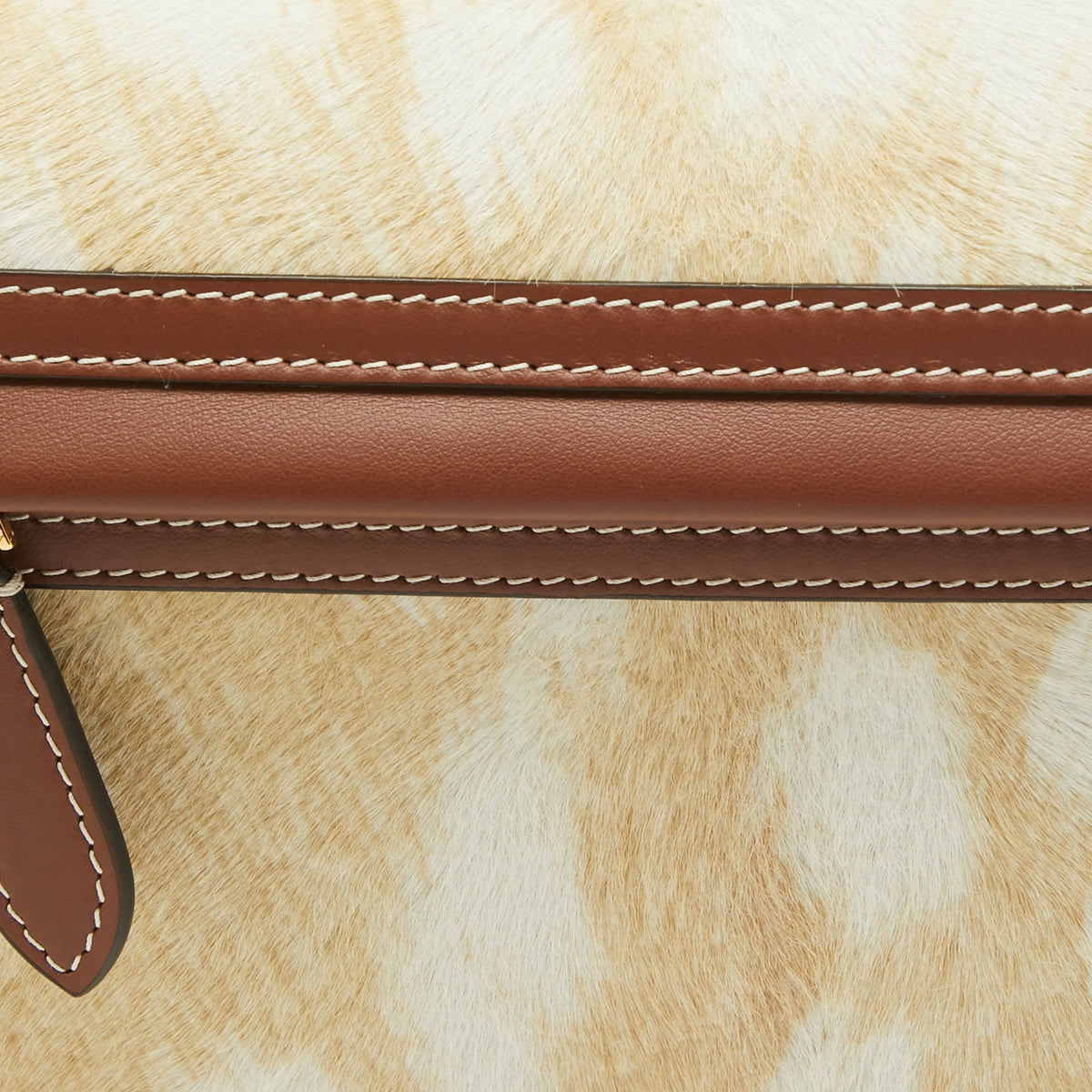 BURBERRY Beige Calf Hair Small Studded Olympia Shoulder Bag