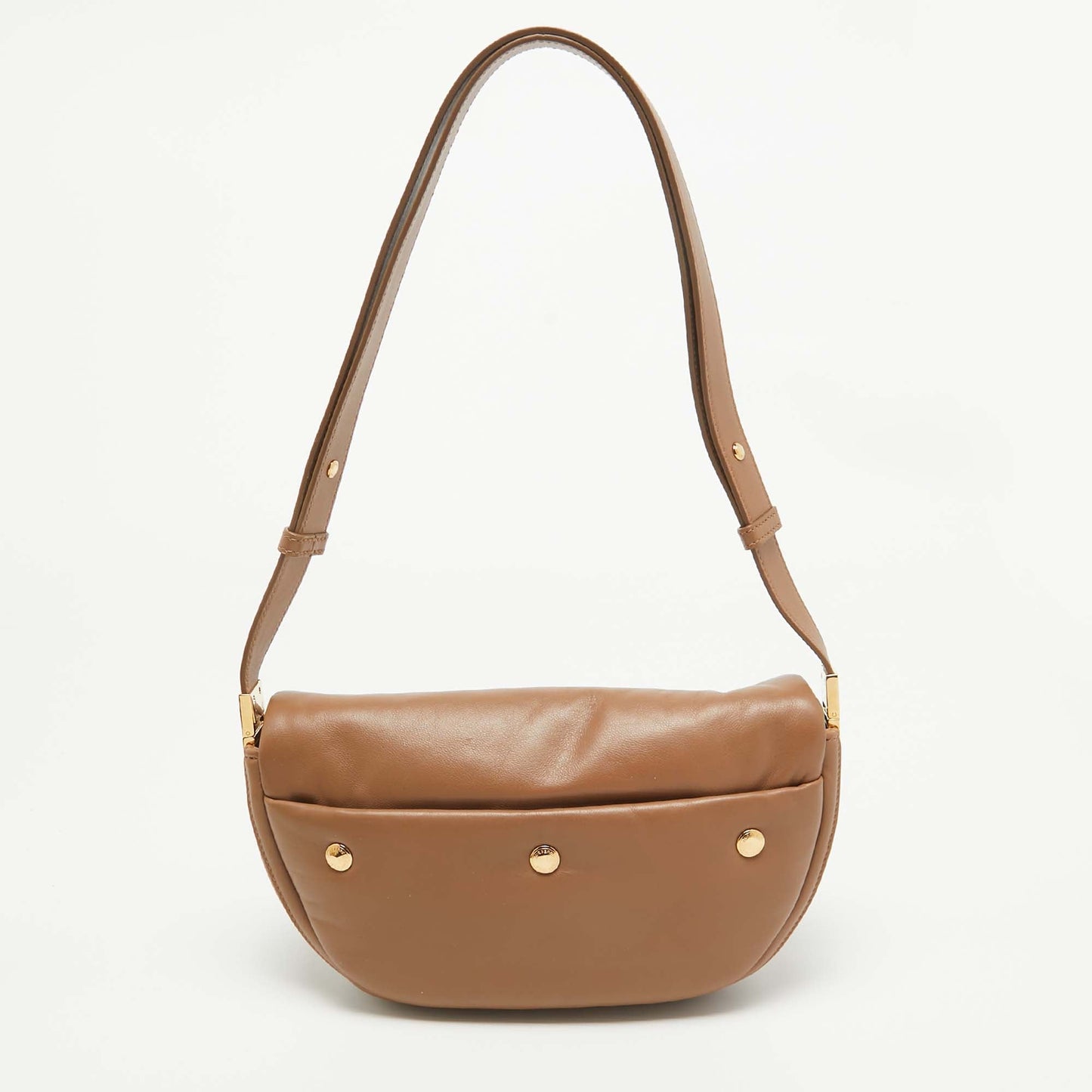 BURBERRY Brown Leather Small Olympia Shoulder Bag