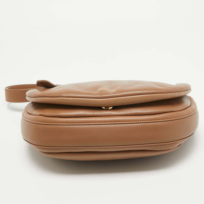 BURBERRY Brown Leather Small Olympia Shoulder Bag