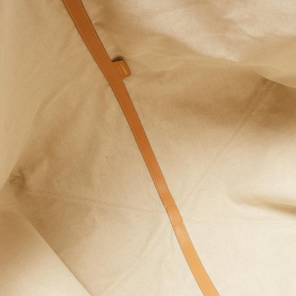 BURBERRY Beige Canvas and Leather XL Beach Tote