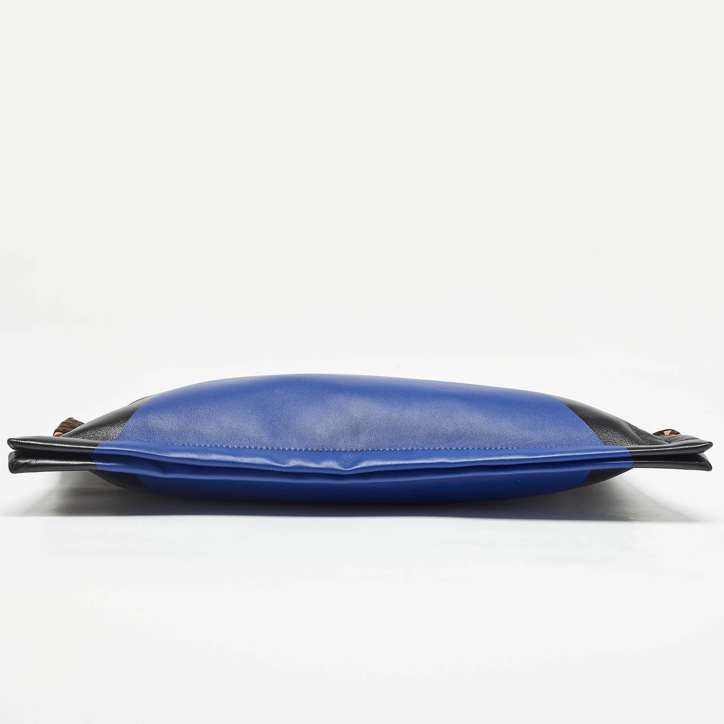 BURBERRY Multicolor Leather and Velvet Olympia Scarf Oversized Clutch