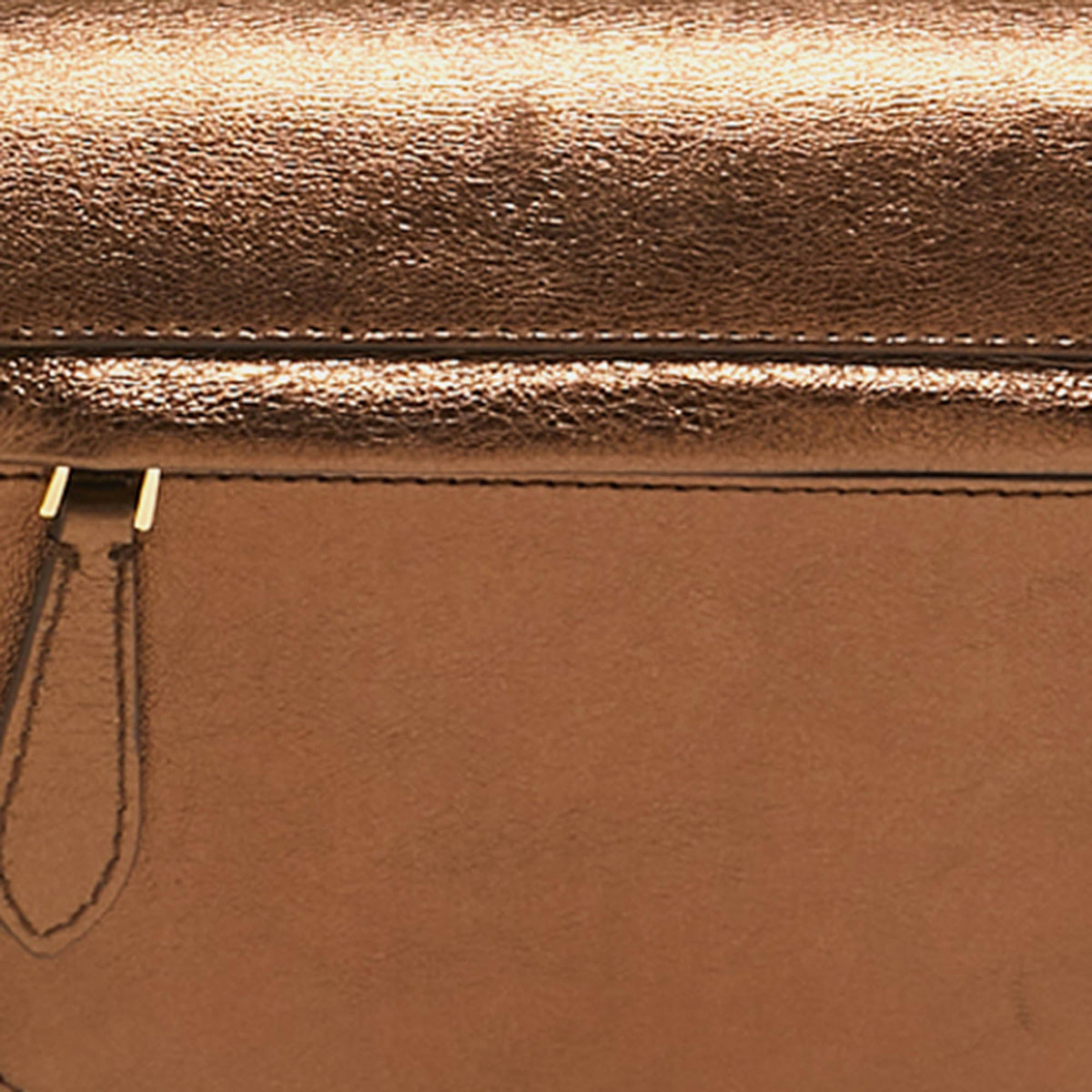 BURBERRY Bronze Leather Small Studded Olympia Shoulder Bag
